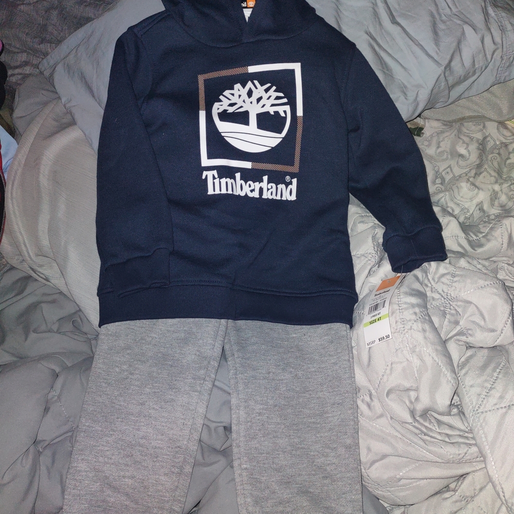 Timberland Navy and Gray Kids Matching Set